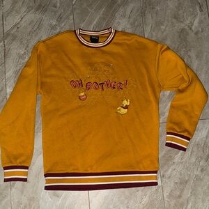 Disney Women's Mustard Crewneck Jacket with Embroidery
